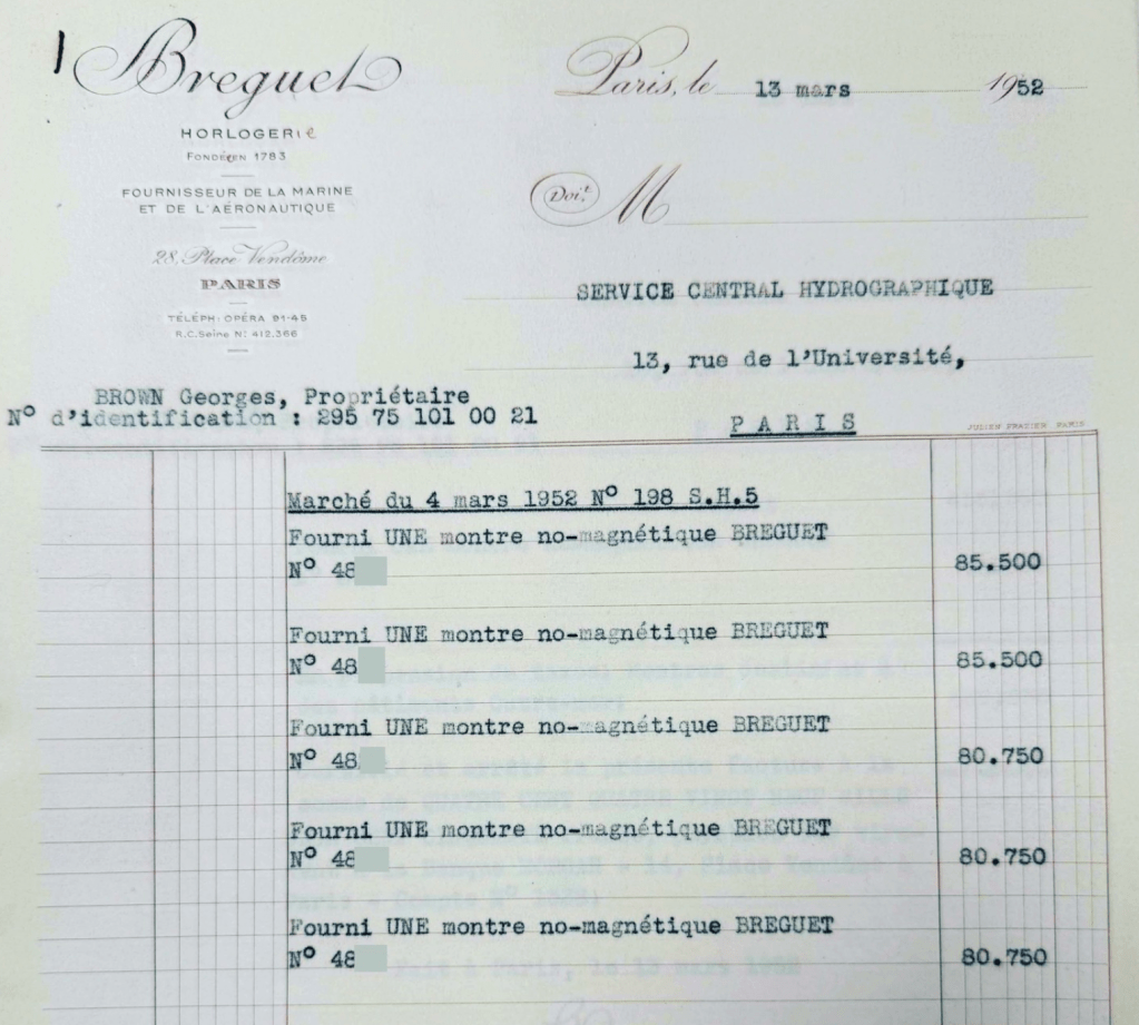 Montres de torpilleur Breguet Marine Nationale&nbsp;1952